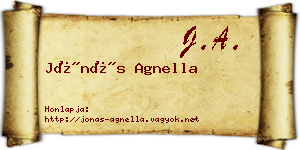 Jónás Agnella névjegykártya